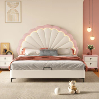 Modern Minimalist Double Bed Small Storage Design Wooden Double Bed Floor Sleeping Camas De Dormitorio Bedroom Furniture