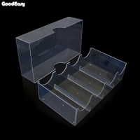 High Quality 36PCS Plastic Square Poker Chip Tray/Box Transparent Chips Box With Cover Casino Game Chips BOX