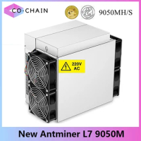 New Bitmain Antminer L7 9050Mh/s Scrypt Algorithm Asic Miner Doge LTC Mining 220V 3425W 0.36 J/MH L7 Dogecoin Litcoin Miner