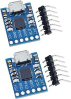 2pcs CP2102 Micro USB to UART TTL Module 6-Pin Serial Converter with Resettable Fuse Supports 3.3V/5