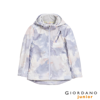 GIORDANO 童裝高機能保暖可拆式連帽外套 - 25 水彩紫