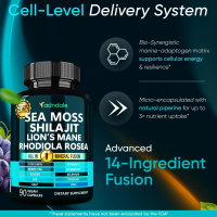 Adndale Sea Moss Capsules. Seamoss Shilajit for Men and Women Supplement with Lion's Mane, Rhodiola