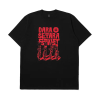 T-shirt Band FSTVLST Dara Setara Kain Katun Combed Lembut Hitam Kaos Pria Wanita Oversize Distro Nya