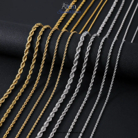 Kalung Tambang Titanium Premium Anti Karat | Rantai Tambang Titanium Pria Wanita | Kalung Tambang Em