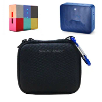 For JBL GO/GO 2 Case, Hard PU Carry Bag Case Cover for JBL Go 1/2 Bluetooth Speaker, Mesh Pocket for Charger and Cables
