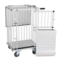 Foldable Aluminum Dog Trolley Handled Pet Cage Small Size Pet Carrier Pet Supplies