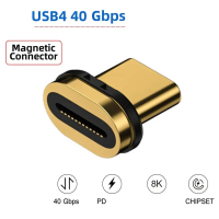 Permata Mall- Chenyang Head Magnetic Connector USB Type C 4.0 Plug 40Gbps 140W - CH-42