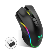 2400dpi 2.4G wireless mouse TYPE-C rechargeable interface seven-key gaming mouse RGB light-emitting fast-charging mouse