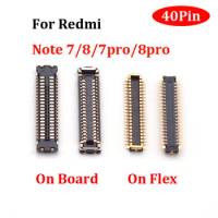 2pcs LCD Display FPC Connector On Board For Xiaomi Redmi Note8pro Note 8 7 Pro Hongmi 7pro 8Pro Note 7 8 Screen Plug 40pin