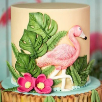 Silicone Fondant Cake Mold Flamingo Parrot Fondant Mould Tropical Leaf Mould Fondant Cake Mold C Calla Lily Leaf Fern And Bamboo