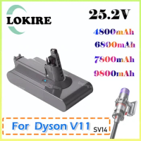 Suitable for Dyson V11 25.2V 4800/6800/7800/9800mAh battery V11 series vacuum cleaner charging battery replacement SV12 SV14,15