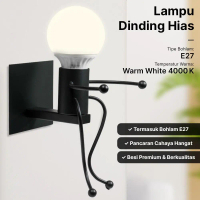 Lamp New STDJ Lampu Dinding Hias Rumah Indoor Wall Lamp E27 Warm White Sitting Person - S165 Viral
