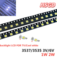 50-100pcs only Original For LG LED 2W 6V / 1W 3V 3535 Cool cold white LCD Backlight for TV smd led