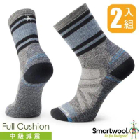 【SmartWool】美麗諾羊毛 機能戶外中級減震印花中長襪 (2雙入) SW001894-H85 淡灰