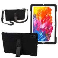 For Samsung Tab S7 Fe Case Stand Soft Silicon Cover Funda Galaxy Tab S7Fe Coque S7Plus S8 Plus 12.4 Kids Children Capa Holder