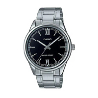 【CASIO 卡西歐】早安清爽大錶面鋼帶男錶-黑/銀x47mm(MTP-V005D-1B/7B)