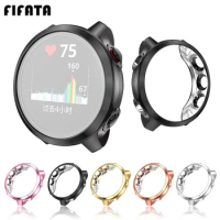 FIFATA Soft Protective Cover For Garmin Forerunner 245 Smart Watch Case Plated TPU Shell Bumper For Garmin Forerunner245 Cases
