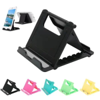 New Mini Creative Portable Universal Folding Plastic Phone Holder Tablet Computer Stand For iPhone 15 14 13 12 Xiaomi Samsung