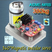 Free shipping ASME-MRB (380kg.cm) non-contact magnetically encoded high torque servo 4096 resolution 32-bit MCU