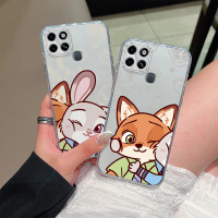Compatible With INFINIX Smart 6 Plus Phone Case Zootopia Cartoon TPU Soft Couple's Phone Case, Trans