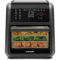 Air Fryer Oven - 12-Quart 6-in-1 Rotisserie Oven and Dehydrator, 12 Presets with Digital Timer and Touchscreen, Family Size XL