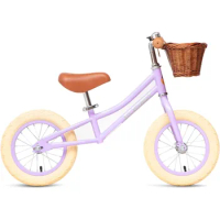 12"Kids Balance Bike,No Pedal Toddler Bicycle for Early Learning Leg Strength and Steady Balancing,Durable Frame&amp;Adjustable Seat