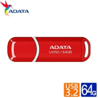 【ADATA 威剛】UV150 64G USB3.2 隨身碟(紅)