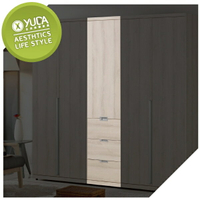 衣櫥【YUDA】愛莎 1.5尺 三抽 衣櫥(附活動隔板2片)/衣架/衣櫃 J23M 592-4