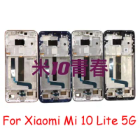 High Quality Middle Frame For Xiaomi Mi 10 Lite 5G Front Frame Housing Bezel Repaplacement