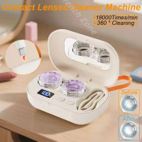 เครื่องล้างคอนแทคเลนส์ แบบพกพา เสียบ USB ได้ กล่องล้างคอนแทคเลนส์อัตโนมัติ กล่องใส่เลนส์ พร้อมตลับเก