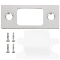 4 Sets Door Lock Guide Slide Deadbolt Cover Reinforcement Body Lockset Kit Stainless Steel Repair Hole Plate Strike