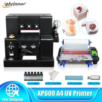 A4 UV Printer For Epson XP600 UV Flatbed UV Printer For Phone Case Metal Acrylic impresora uv Sticker Printer A4 UV DTF Printer