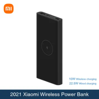 Xiaomi Wireless Power Bank 10000mAh WPB15PDZM USB C PD 22.5W Mi Powerbank 10000 10W Qi Wireless Charger for iPhone 13 12