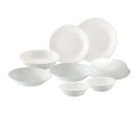 【CorelleBrands 康寧餐具】純白8件式碗盤組(H11)