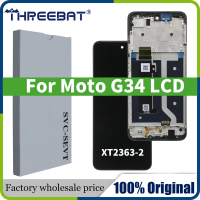 6.5" IPS 120Hz สำหรับจอแสดงผล LCD Motorola Moto G34 หน้าจอสัมผัส เซ็นเซอร์ ดิจิไทเซอร์ ชุดประกอบสำหร