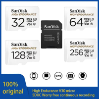 SanDisk High Endurance Video Monitoring TF Card 128GB 64GB 32GB 256GB MicroSD for car phone memory SDHC/SDXC Class10 100MB/s