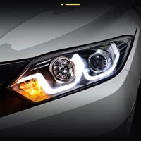 Car Lights For Honda Vezel 2015-2018 Highlight LED Headlight Projector 2 Lens Head Light Turn Signal Front Lamp Accessories