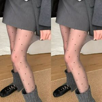 波點絲襪防勾絲連褲襪超薄0d高透jk白絲襪子女秋冬季打底褲襪黑絲2雙灰色波點 (超薄0d)均碼