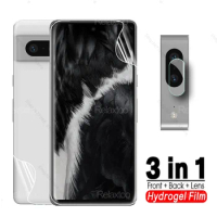 3in1 Camera Soft Glass For Google Pixel 7a 7 Pro Front Back Hydrogel Film Screen Protector Googe Pixel7 A 7Pro Pixel7Pro Pixel7a