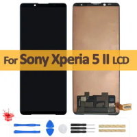 6.1" Original For Sony Xperia 5 II LCD Display with Burn Shadow Touch Panel Screen Digitizer Assembly For Sony X5 II SO-52A LCD