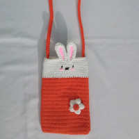 Tas Selempang HP Kelinci | Tas Rajut Remaja Wanita