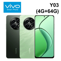 【APP享4%】vivo Y03 (4G+64G) 6.56吋 IP54防塵防水 15W快充
