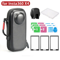 for Insta360 X4 Storage Carrying Bag Lens Cover Cap Screen Protector Film for Insta360 X4 Camera Accessories Kits
