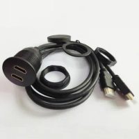 2 Port HDMI Twin Extension Flush Mount Video Waterproof Cable for LCD TV/monitor/DVD Player