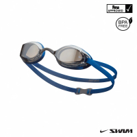 【NIKE 耐吉】SWIM 成人專業型鏡面泳鏡 LEGACY 黑藍 NESSD130-431