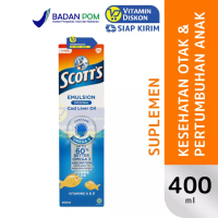Scott's Scotts Emulsion Original Reguler Suplemen Kesehatan Otak Dan Pertumbuhan Anak - 400 Ml