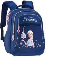 SD untuk Disney Tas Ransel Anak Perempuan Frozen Gambar Putri Elsa Biru Fashionable dengan Hiasan Bi