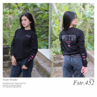 kaos lengan panjang hitam faster invader FSTR 452