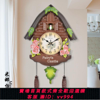 【超级好看】客廳掛鐘創意布谷鳥報時鐘卡通裝飾家用鐘表時鐘兒童房個性小鳥鐘