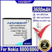 HSABAT 3600mAh BP-6X Battery / BP 6X BL-5X Battery for Nokia 8800/8860/8800 Sirocco/N73i 8801 886 8800s